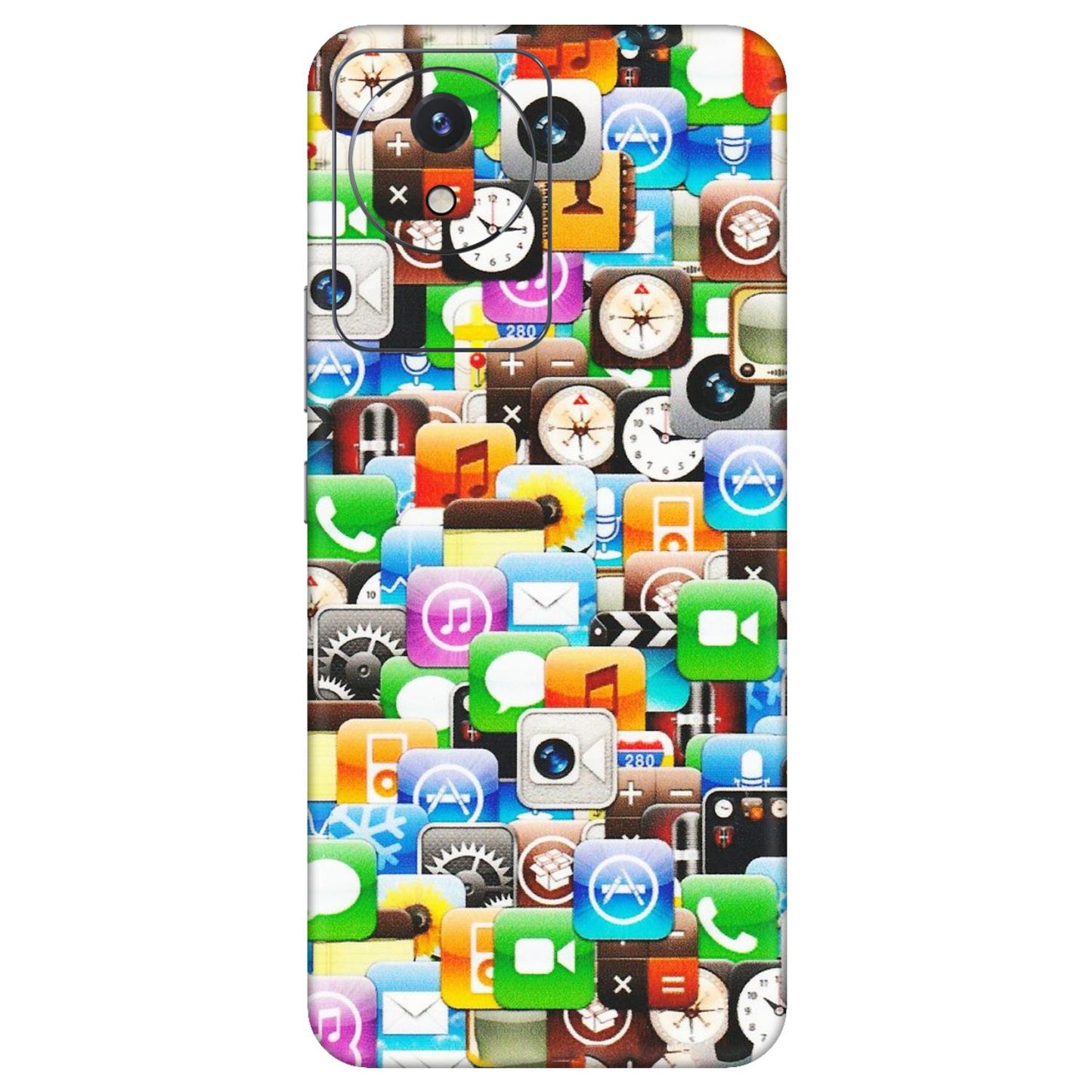 VIVO Y Series Phone Skins (All Models) - All Apple Icons - Matte Finish (M-93) Vivo Y02