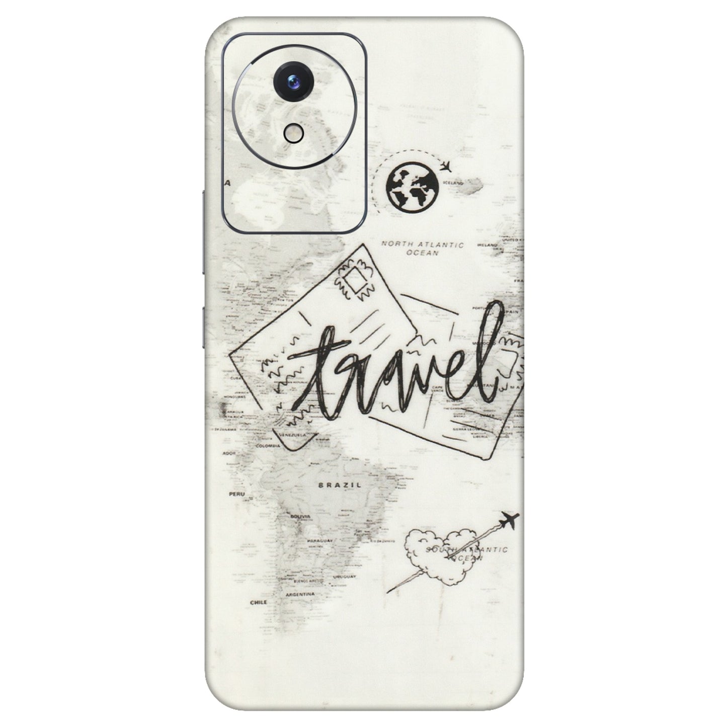 VIVO Y Series Phone Skins (All Models) - Travel Ticket - Transparent Finish (T-06) Vivo Y02