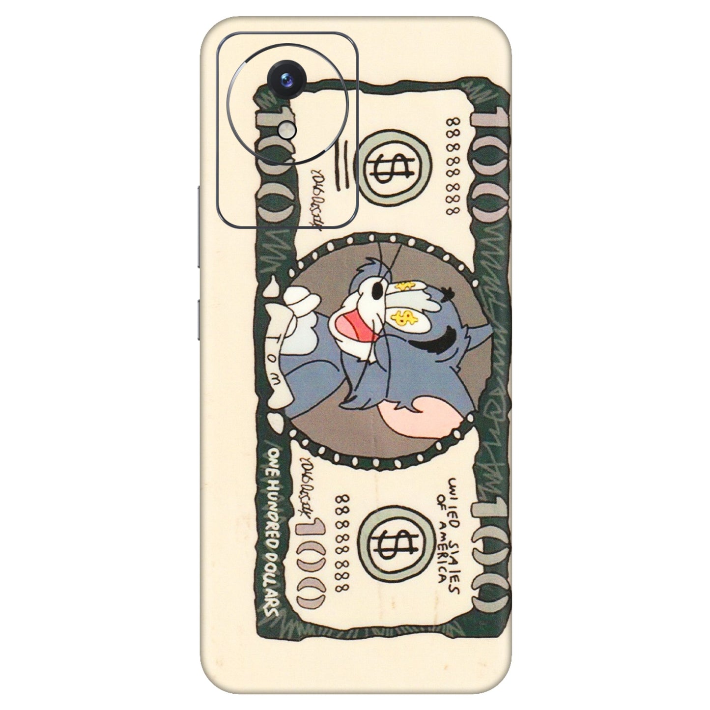 VIVO Y Series Phone Skins (All Models) - One Hundred Dollar Tom - Transparent Finish (T-16) Vivo Y02