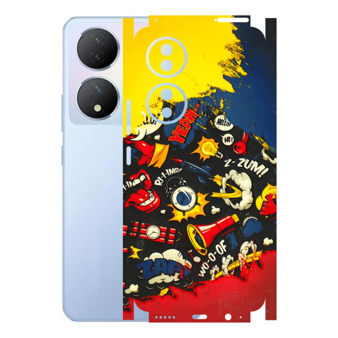 VIVO Y Series Phone Skins (All Models) - Pacific Doodle Art - 3D Embossed Finish (L-120) Vivo Y100A