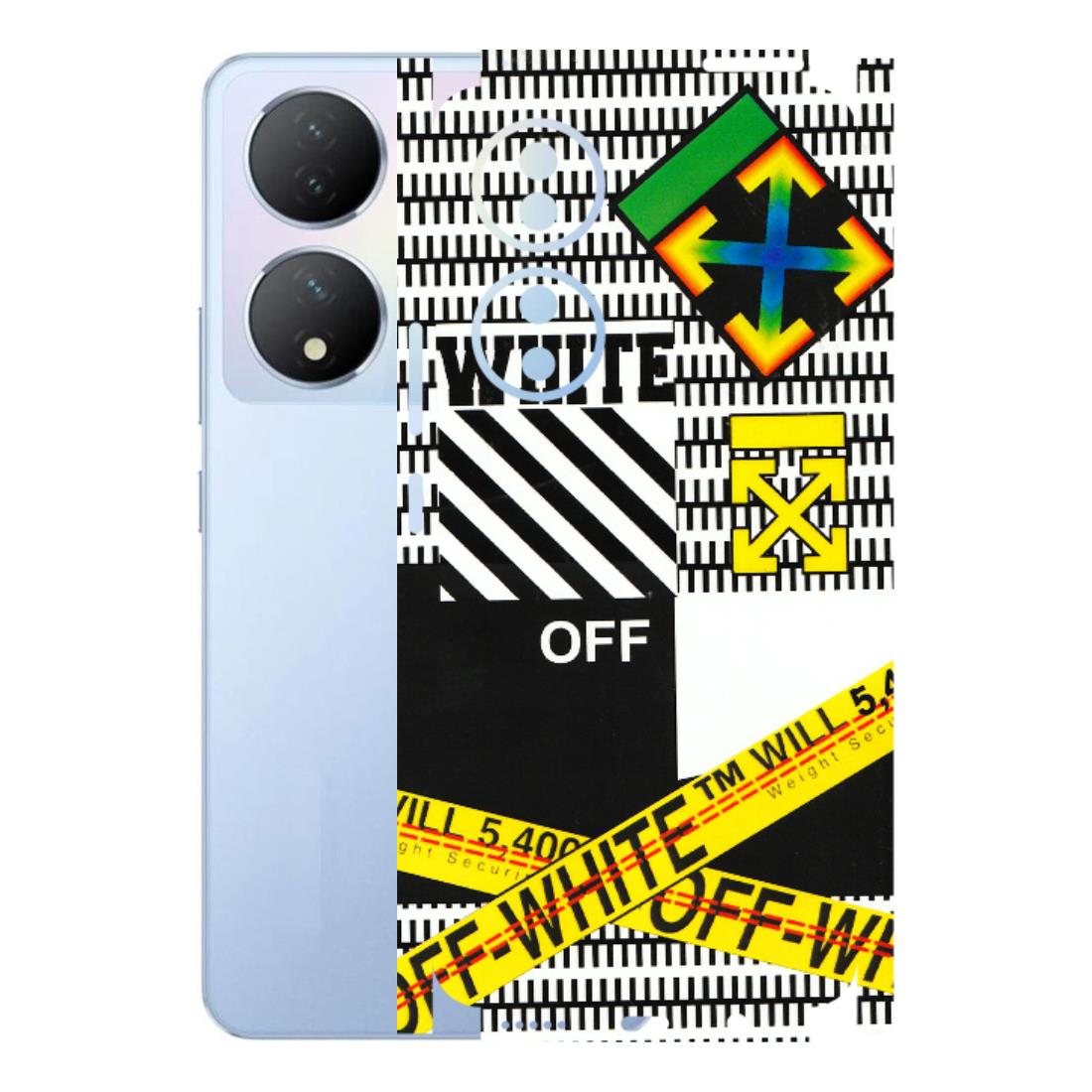VIVO Y Series Phone Skins (All Models) - White Off Abstract - 3D Embossed Finish (L-172) Vivo Y100A