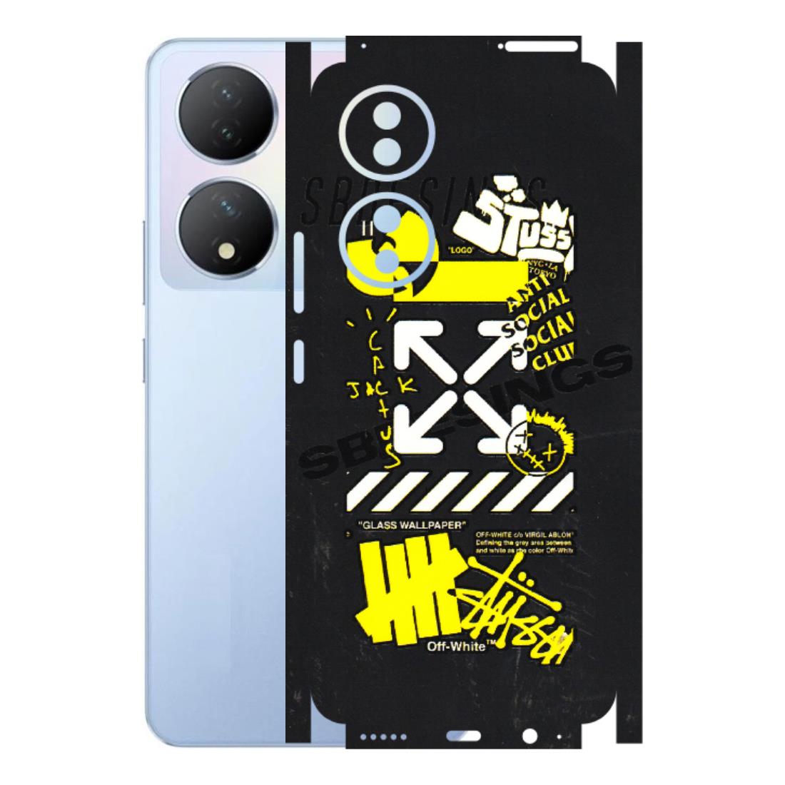VIVO Y Series Phone Skins (All Models) - Anti Social Graffiti - 3D Embossed Finish (L-198) Vivo Y100A