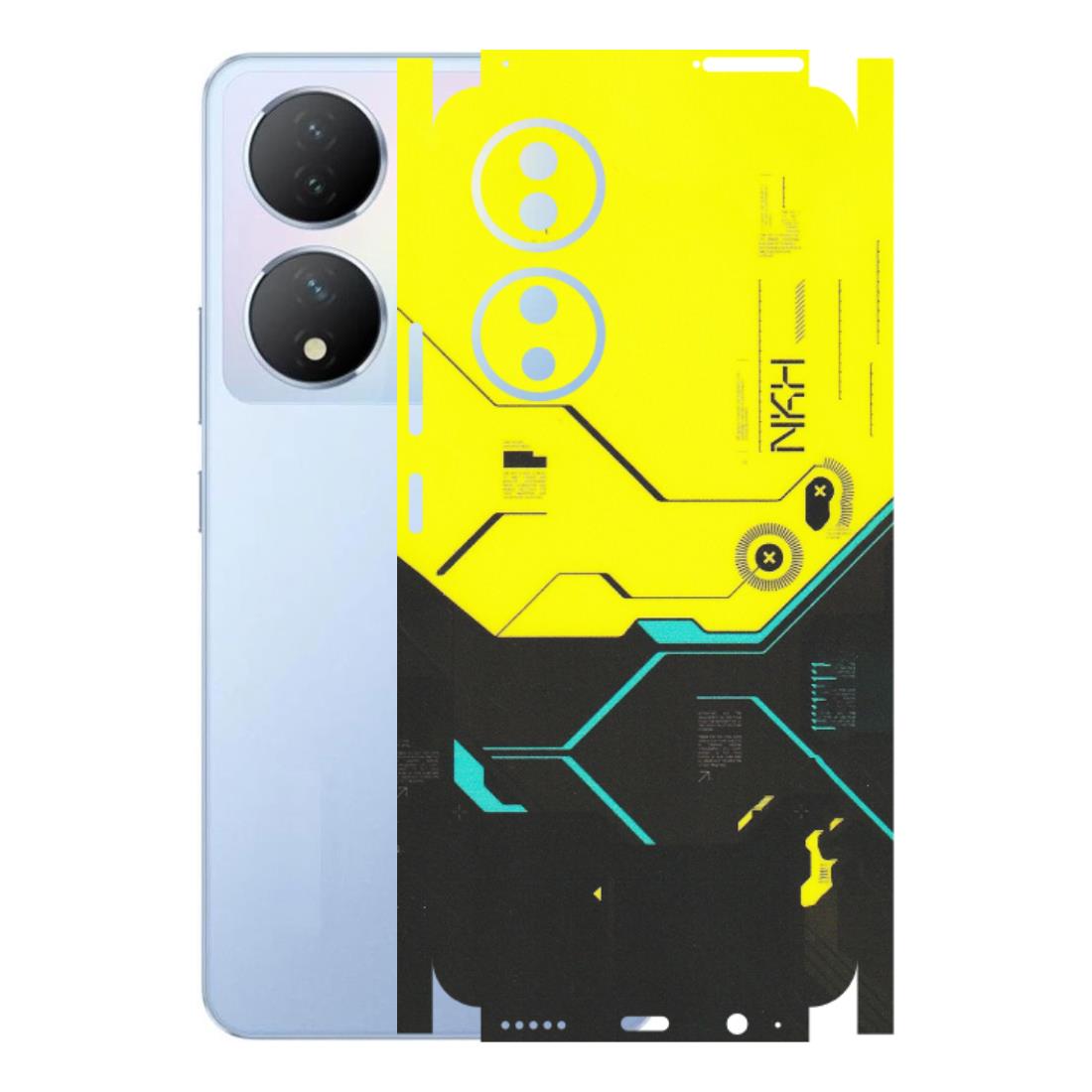 VIVO Y Series Phone Skins (All Models) - Black Yellow Technica - Matte Finish (M-53) Vivo Y100A