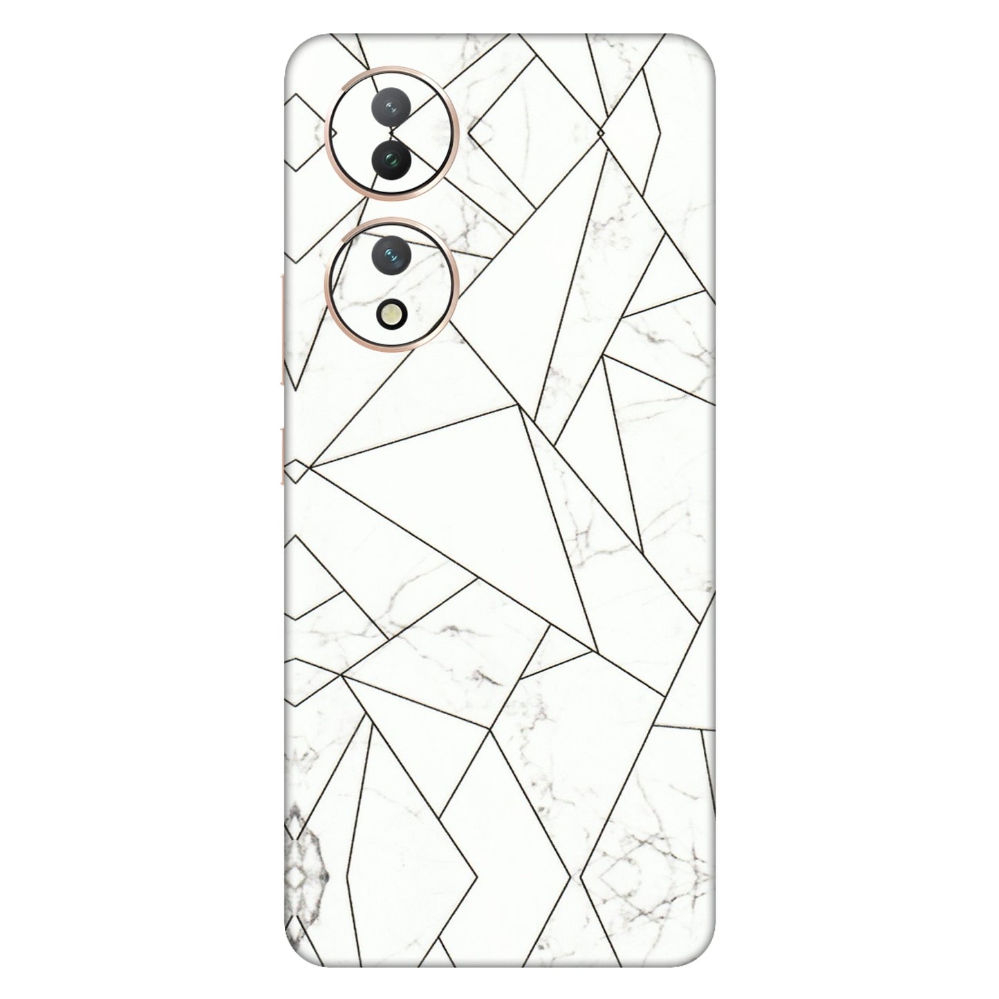 VIVO Y Series Phone Skins (All Models) - Luxury White Marble Effect - 3D Embossed Finish (L-168) Vivo Y100 (5G)