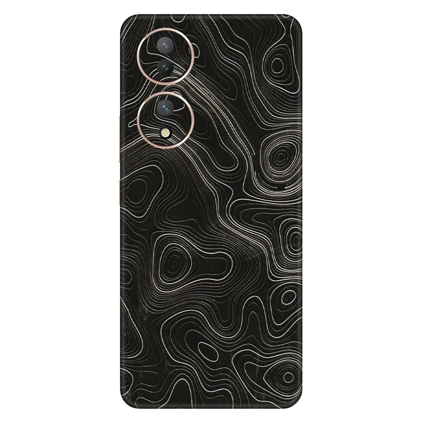 VIVO Y Series Phone Skins (All Models) - Black Swirl - 3D Embossed Finish (L-196) Vivo Y100 (5G)