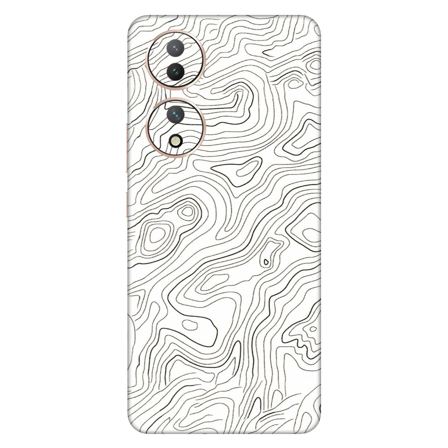 VIVO Y Series Phone Skins (All Models) - White Black Swirls - 3D Embossed Finish (L-219) Vivo Y100 (5G)