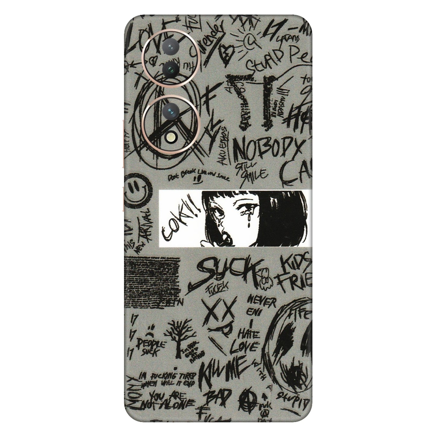 VIVO Y Series Phone Skins (All Models) - Never Have Love Anime - 3D Embossed Finish (L-260) Vivo Y100 (5G)