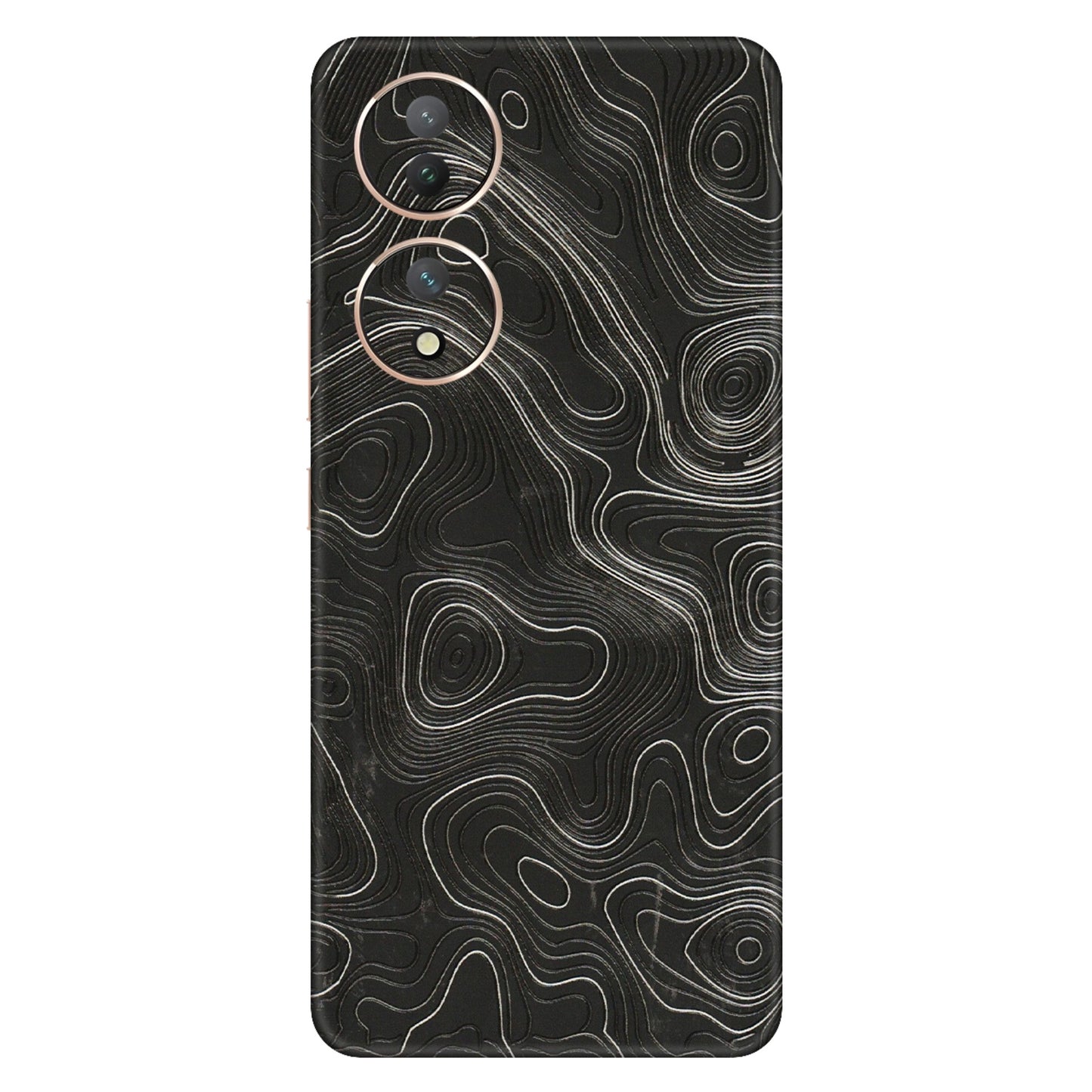 VIVO Y Series Phone Skins (All Models) - Abstract White Line Map - 3D Embossed Finish (L-269) Vivo Y100 (5G)
