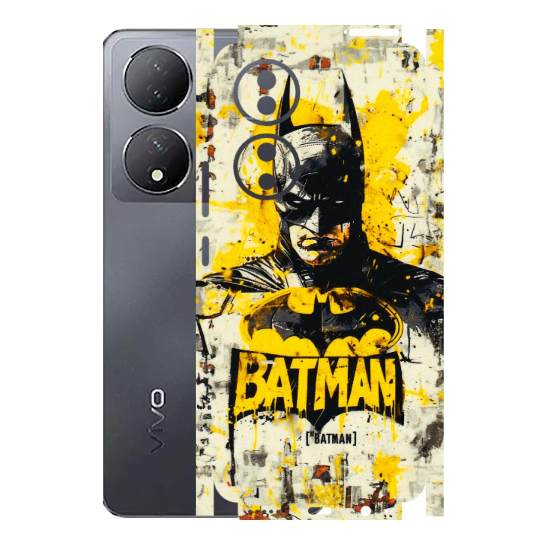 VIVO Y Series Phone Skins (All Models) - Batman Yellow BT - 3D Embossed Finish (L-304) Vivo Y100 (5G)