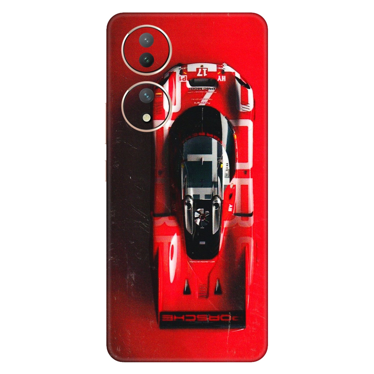VIVO Y Series Phone Skins (All Models) - Red Porsche Car Logo - 3D Embossed Finish (L-315) Vivo Y100 (5G)