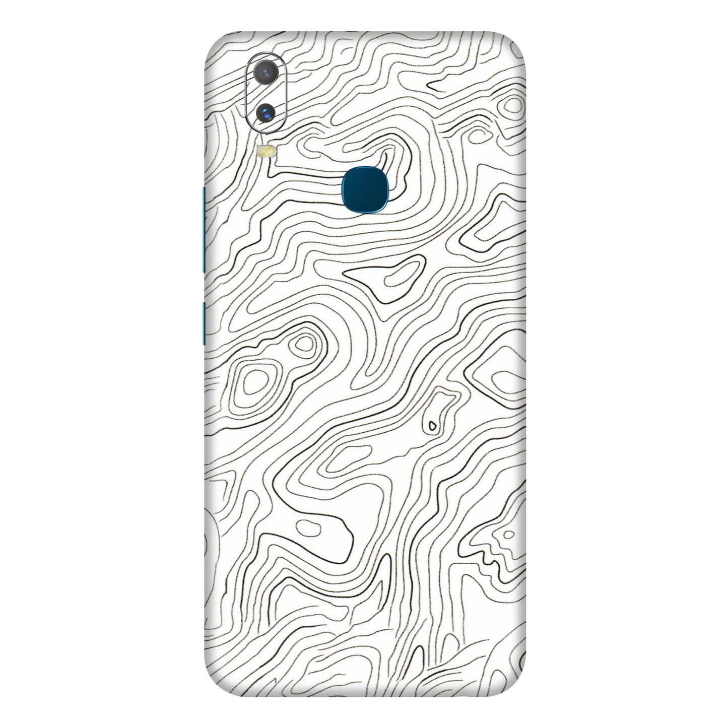 VIVO Y Series Phone Skins (All Models) - White Black Swirls - 3D Embossed Finish (L-219) Vivo Y11