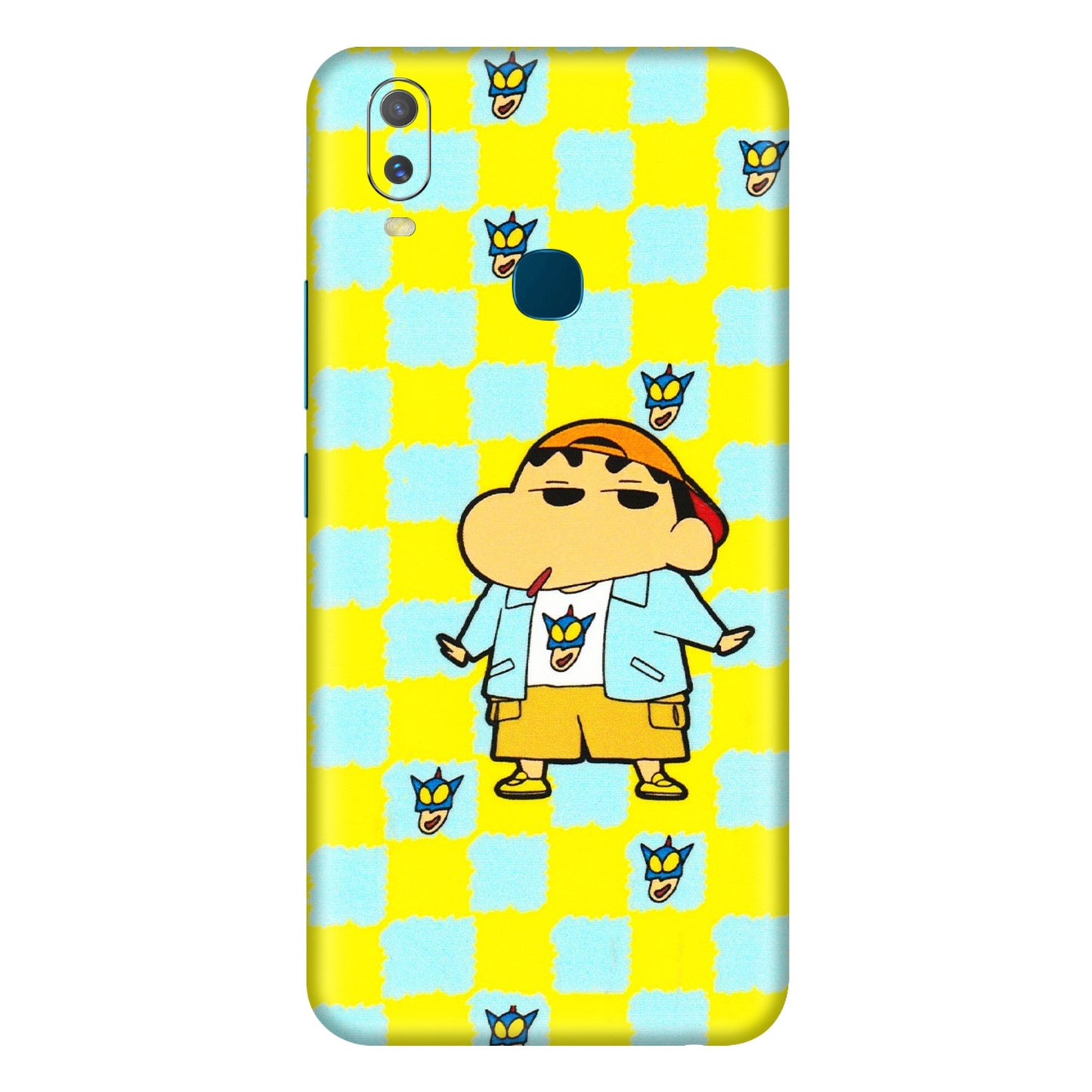 VIVO Y Series Phone Skins (All Models) - Yellow Blue Shinchan Cute - 3D Embossed Finish (L-221) Vivo Y11