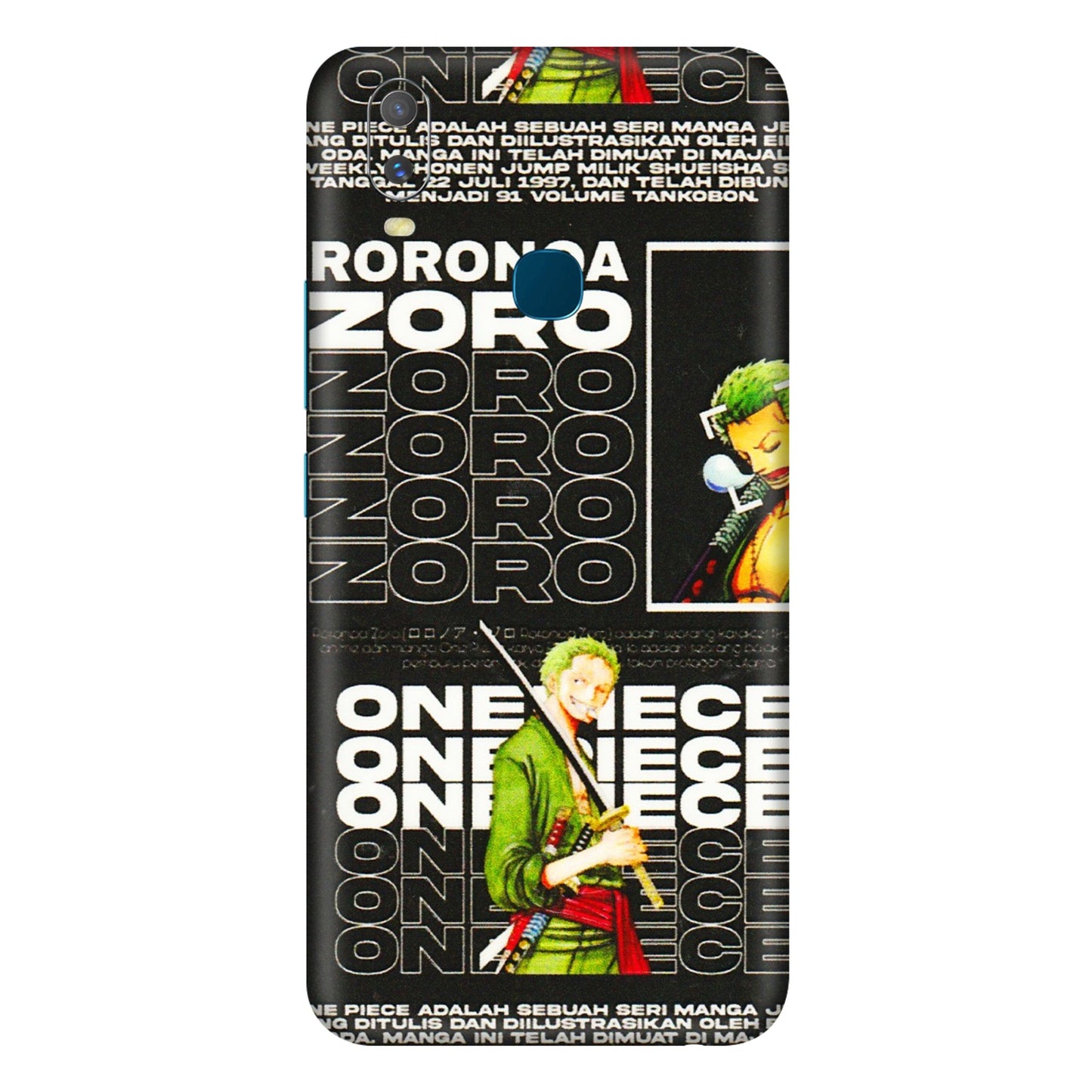 VIVO Y Series Phone Skins (All Models) - One Piece Zoro - 3D Embossed Finish (L-250) Vivo Y11