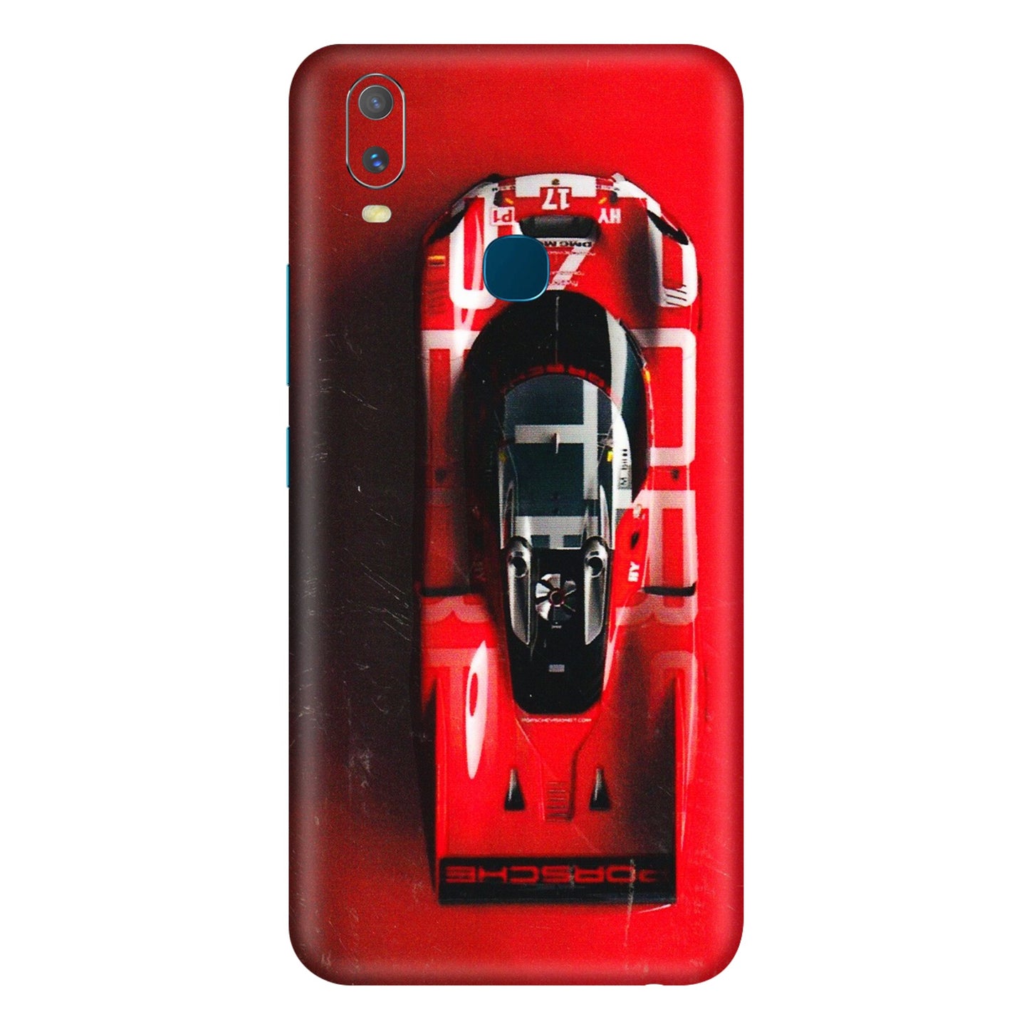 VIVO Y Series Phone Skins (All Models) - Red Porsche Car Logo - 3D Embossed Finish (L-315) Vivo Y11