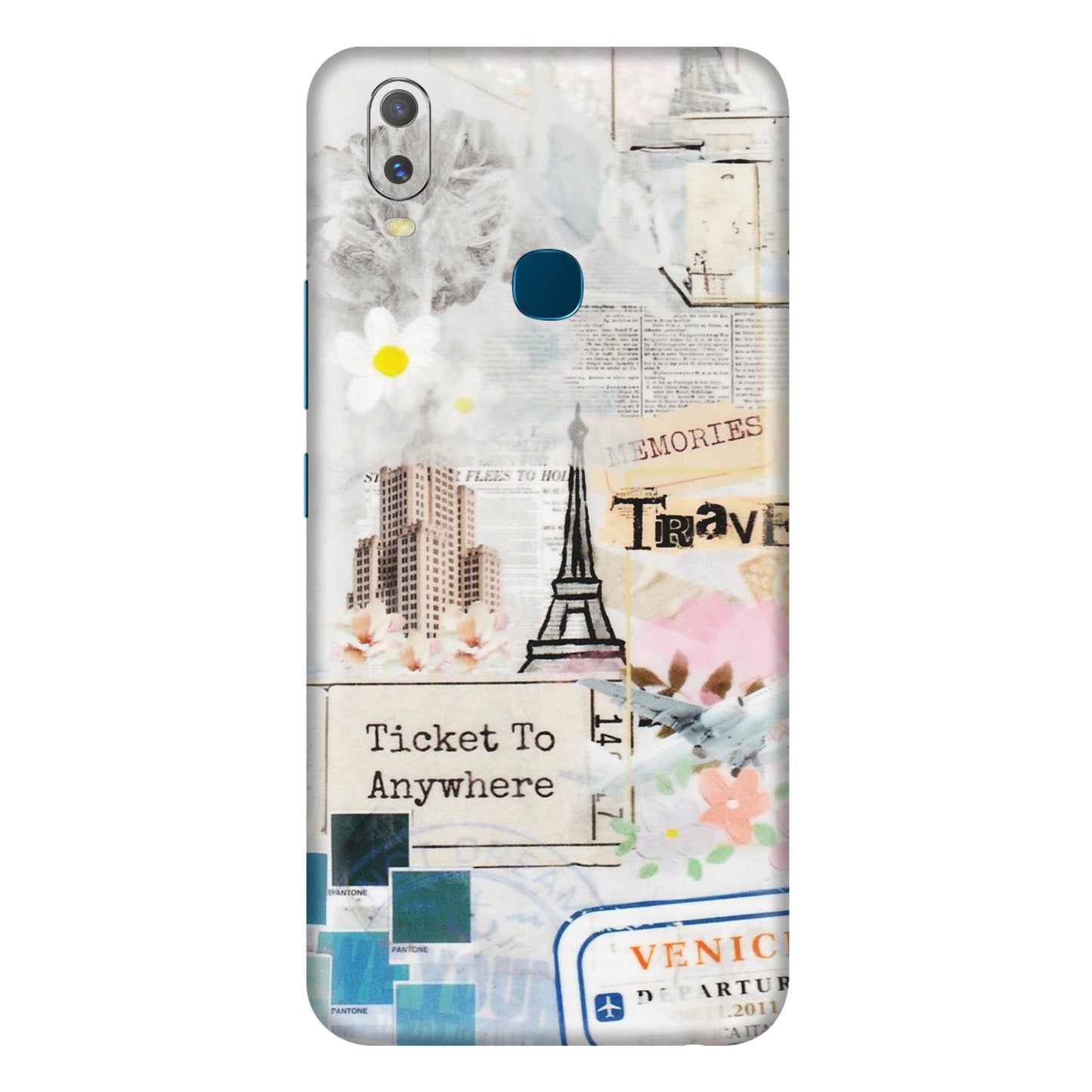 VIVO Y Series Phone Skins (All Models) - Travel Memories - Transparent Finish (T-09) Vivo Y11