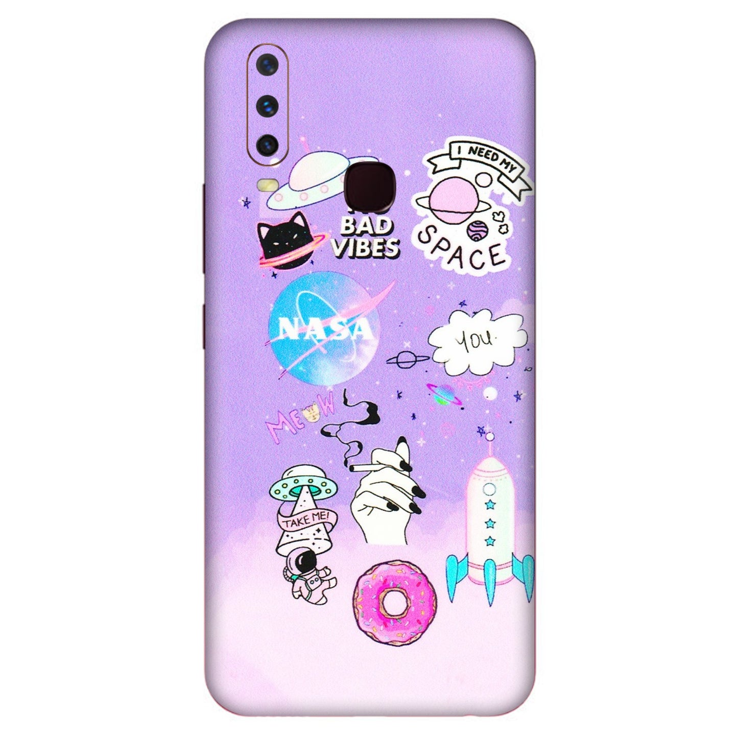 VIVO Y Series Phone Skins (All Models) - I Need My Nasa Skin - 3D Embossed Finish (L-149) Vivo Y12