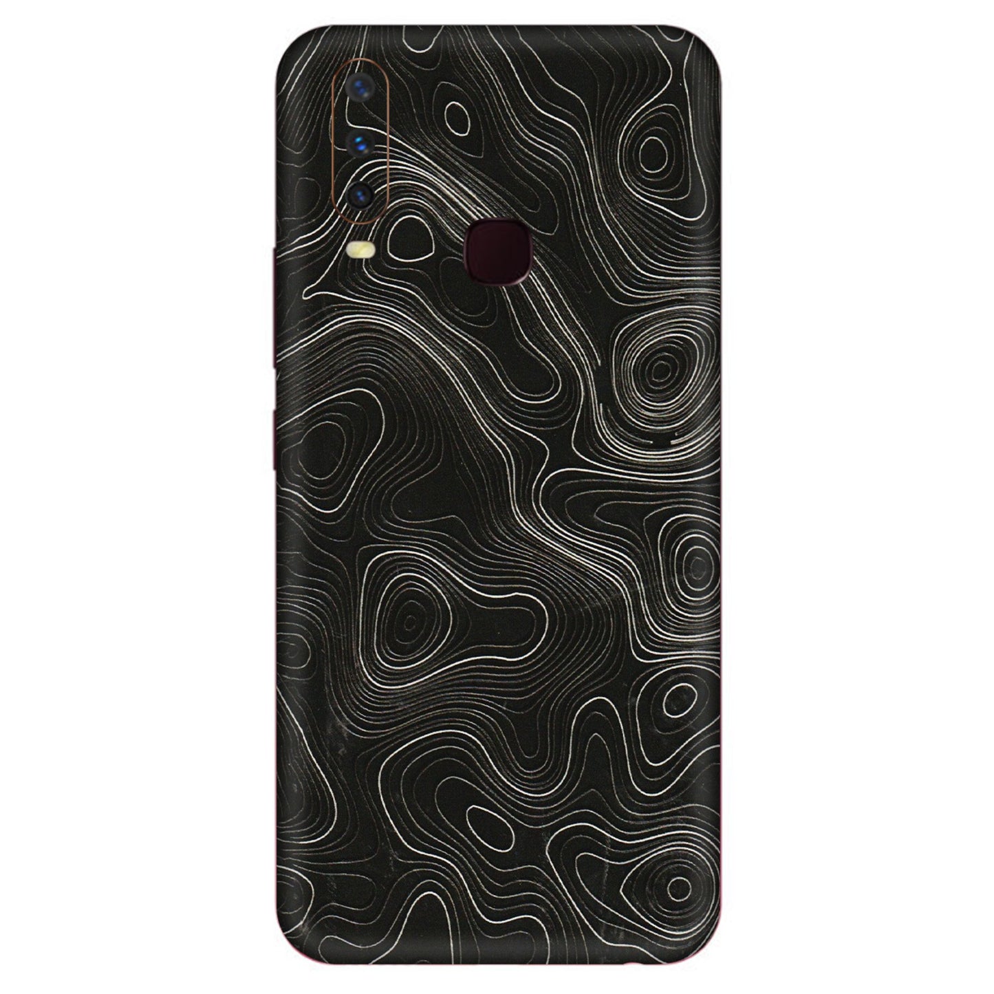 VIVO Y Series Phone Skins (All Models) - Black Swirl - 3D Embossed Finish (L-196) Vivo Y12