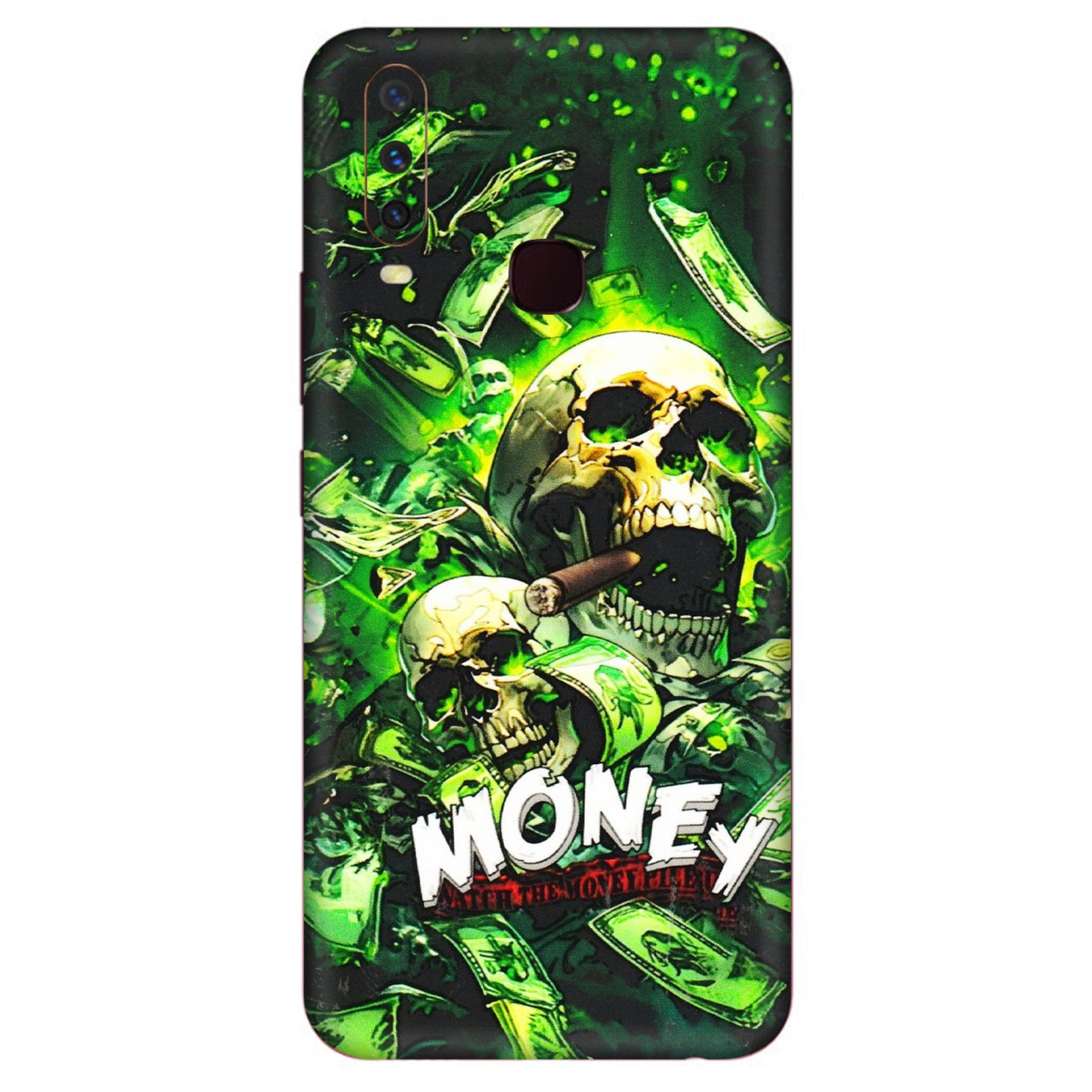 VIVO Y Series Phone Skins (All Models) - Skull Money - 3D Embossed Finish (L-303) Vivo Y12