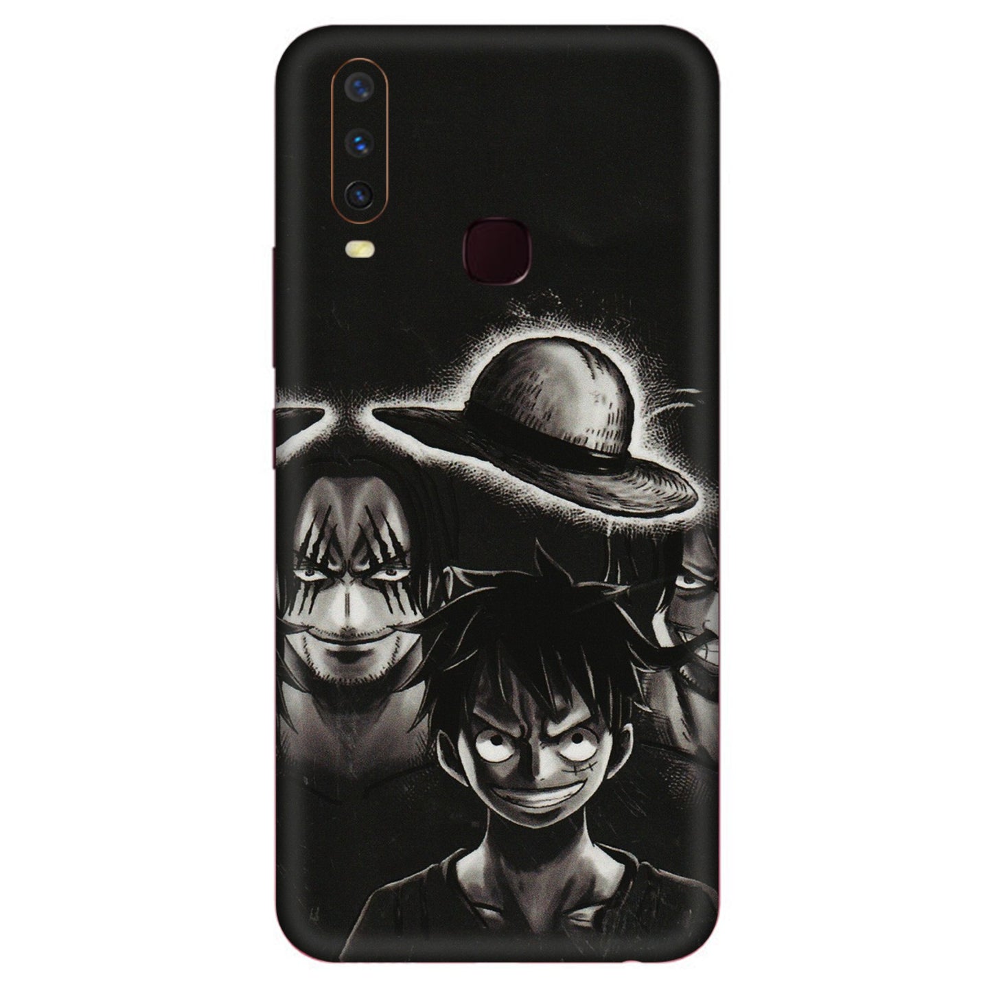 VIVO Y Series Phone Skins (All Models) - Black Luffy Hat - 3D Embossed Finish (L-57) Vivo Y12
