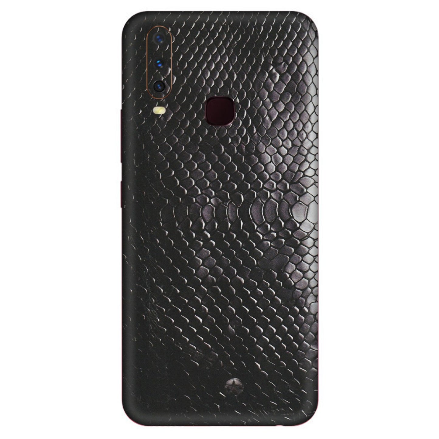 VIVO Y Series Phone Skins (All Models) - Black Snack Leather - Matte Finish (M-147) Vivo Y12