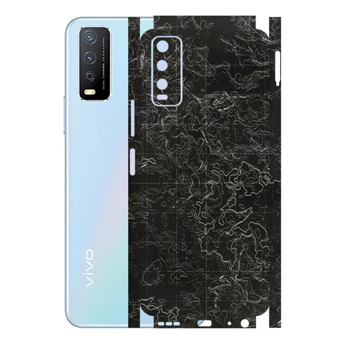 VIVO Y Series Phone Skins (All Models) - Black map Texture - 3D Embossed Finish (L-201) Vivo Y12s