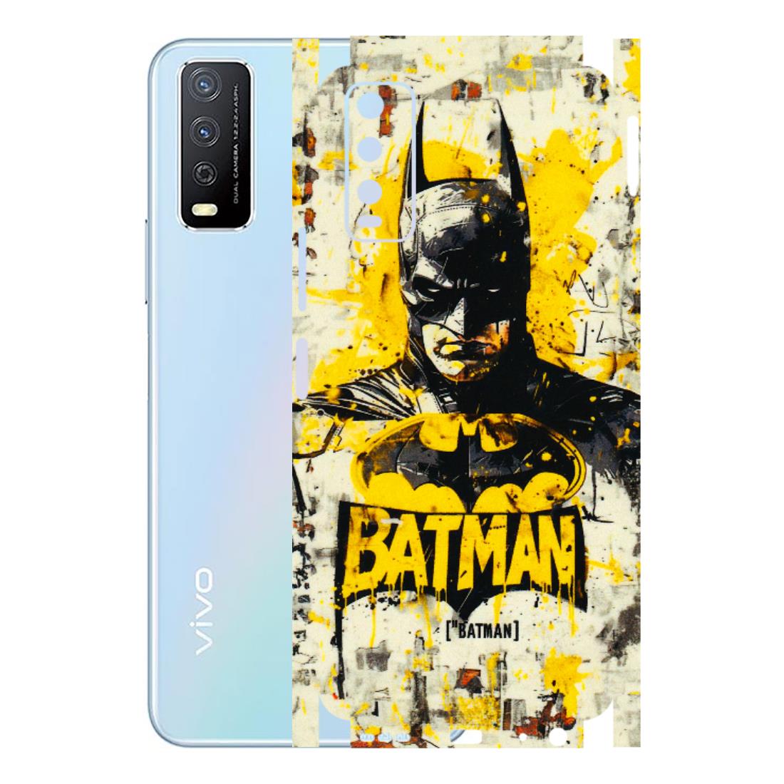 VIVO Y Series Phone Skins (All Models) - Batman Yellow BT - 3D Embossed Finish (L-304) Vivo Y12s