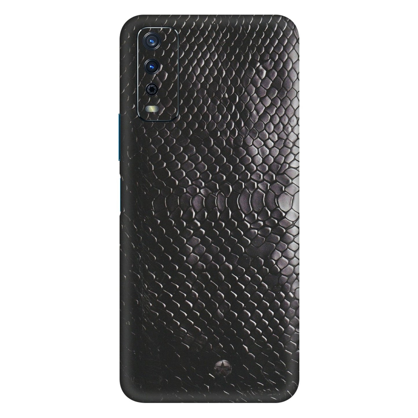 VIVO Y Series Phone Skins (All Models) - Black Snack Leather - Matte Finish (M-147) Vivo Y12s