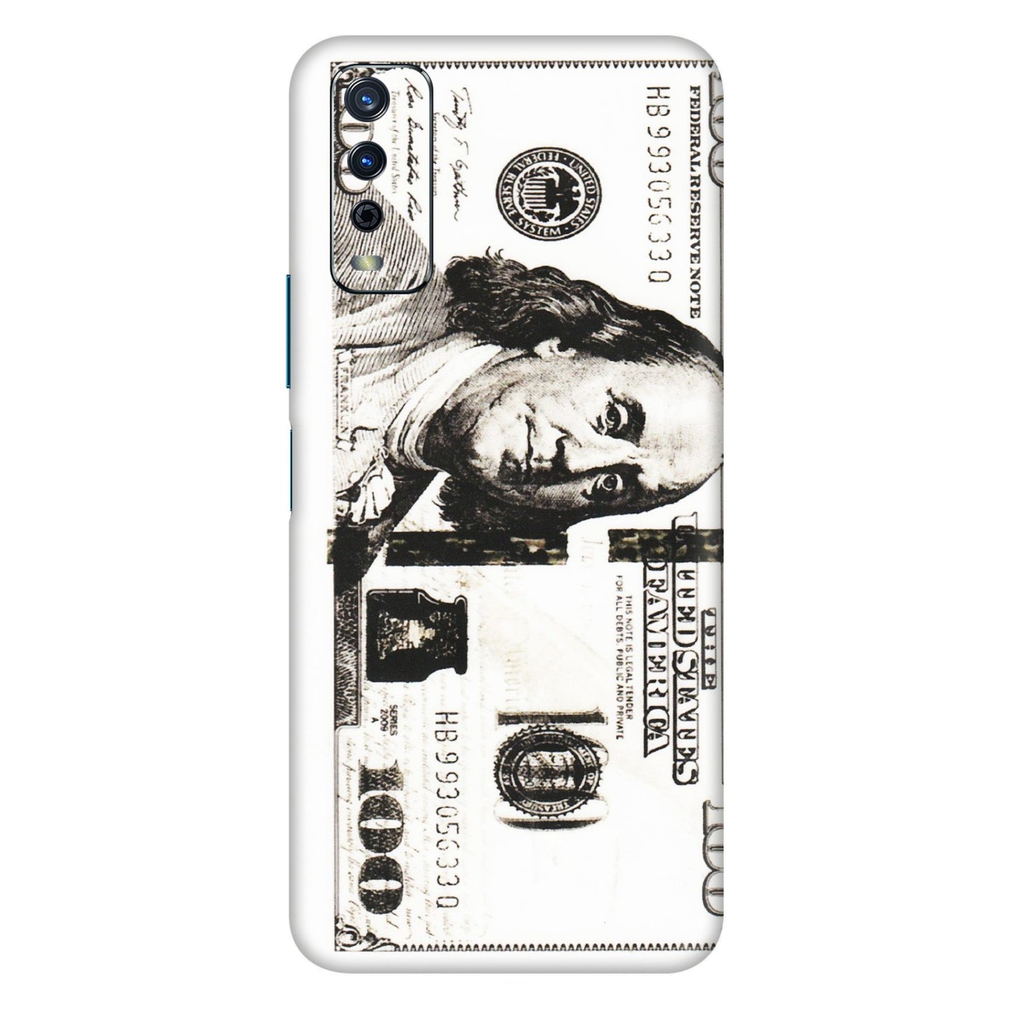VIVO Y Series Phone Skins (All Models) - 100 Dollar Currency - Transparent Finish (T-01) Vivo Y12s