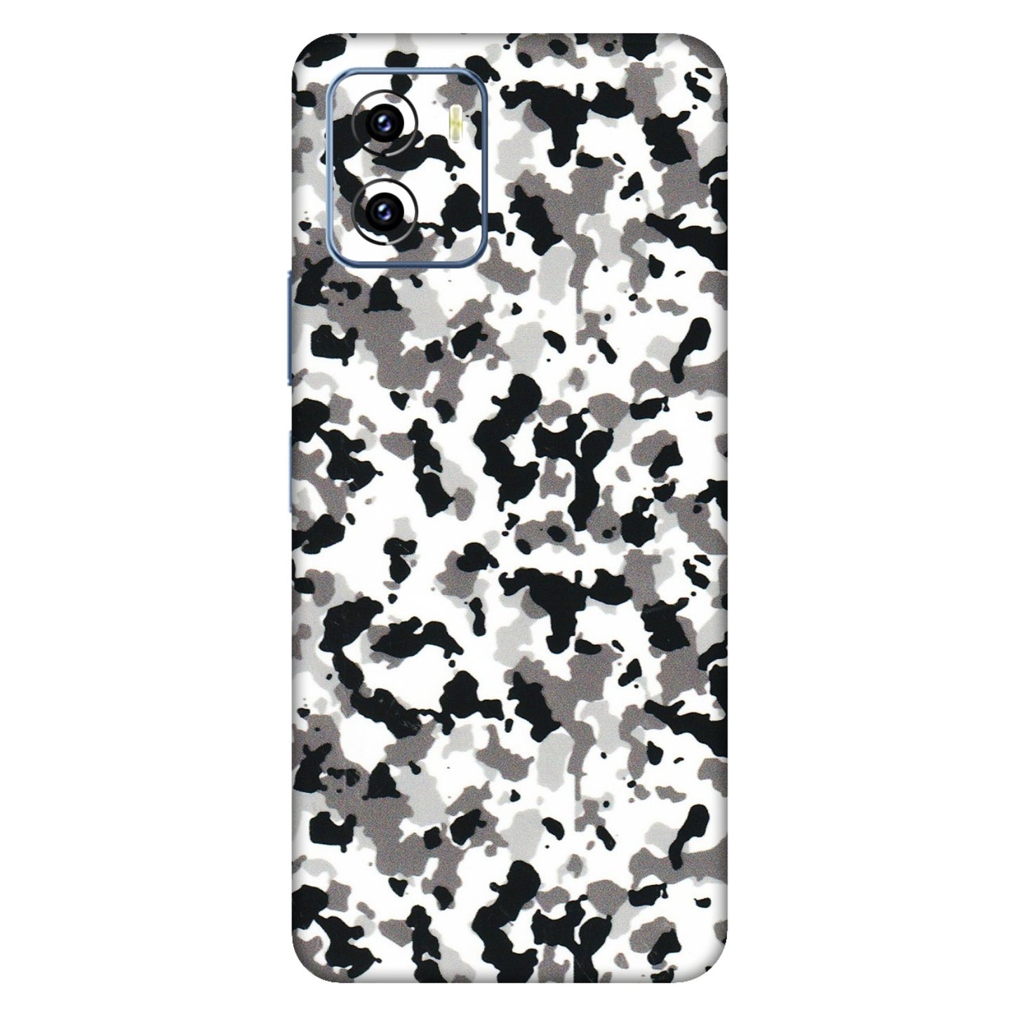 VIVO Y Series Phone Skins (All Models) - White Black Camouflage - 3D Embossed Finish (L-18) Vivo Y15C