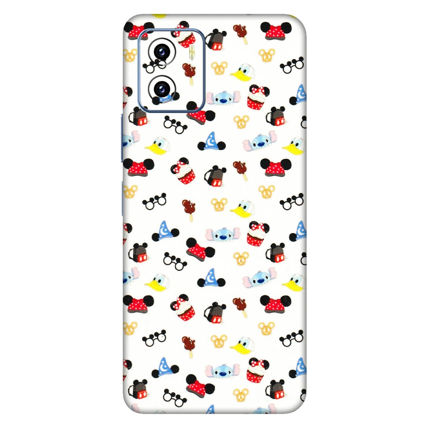 VIVO Y Series Phone Skins (All Models) - Minnie Mouse & Donald Doodles s - 3D Embossed Finish (L-194) Vivo Y15C