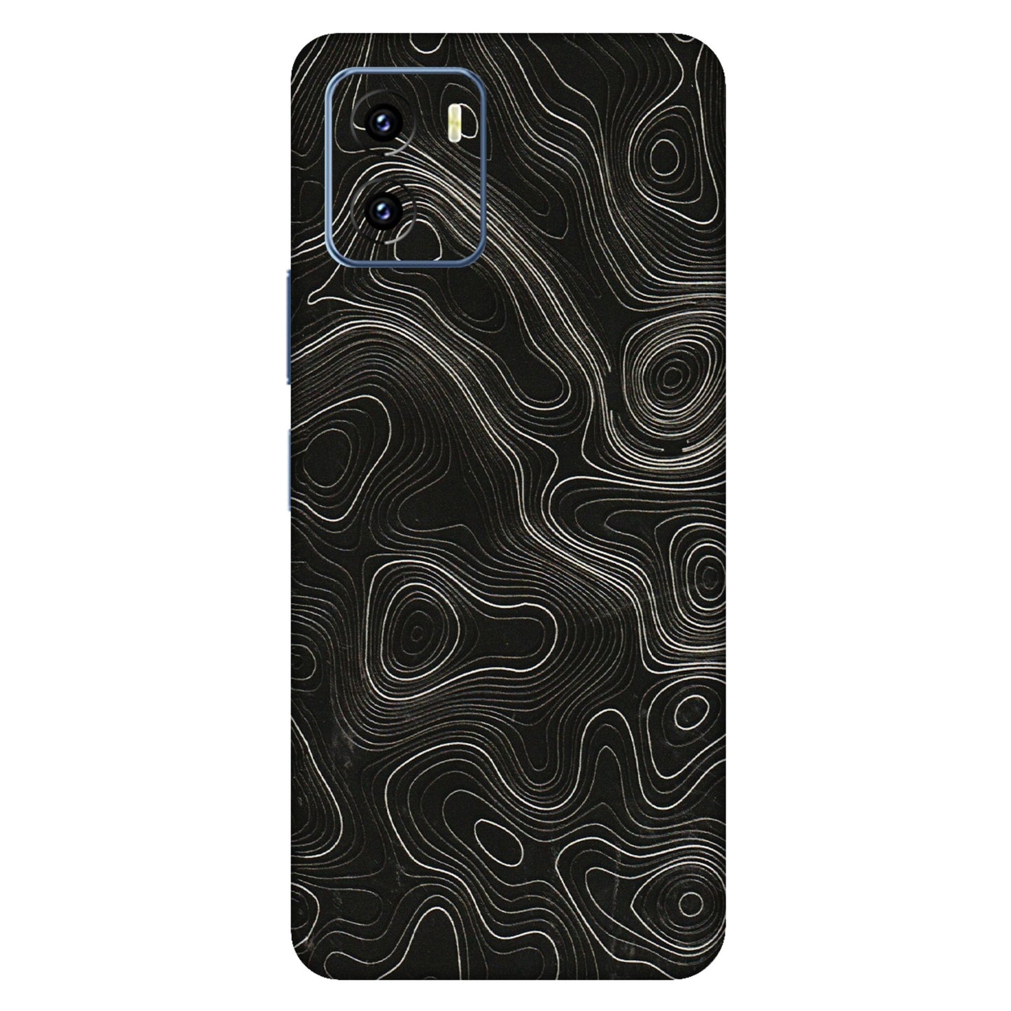 VIVO Y Series Phone Skins (All Models) - Black Swirl - 3D Embossed Finish (L-196) Vivo Y15C