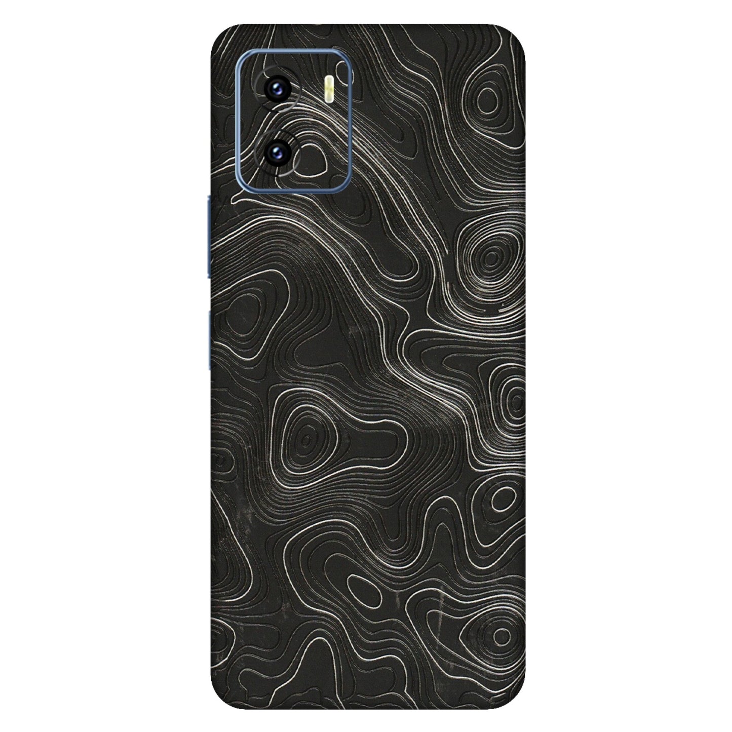 VIVO Y Series Phone Skins (All Models) - Abstract White Line Map - 3D Embossed Finish (L-269) Vivo Y15C
