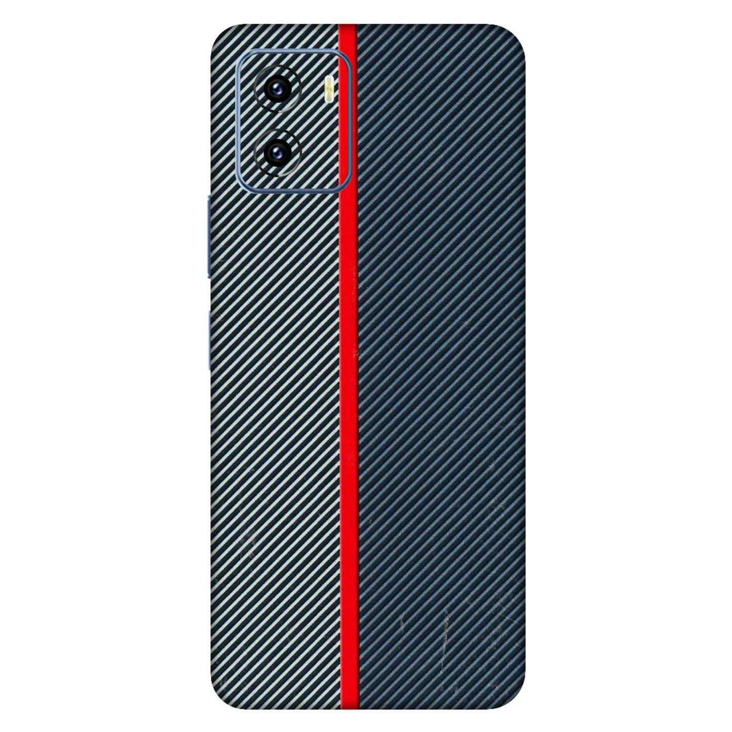 VIVO Y Series Phone Skins (All Models) - Blue Sober Lines - 3D Embossed Finish (L-305) Vivo Y15C