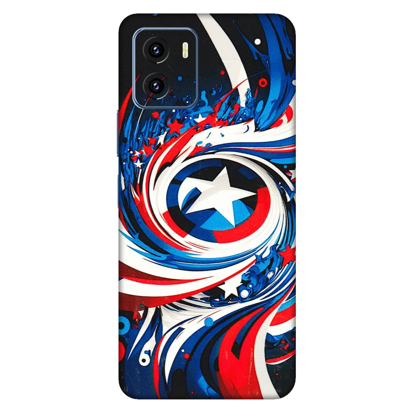 VIVO Y Series Phone Skins (All Models) - Captain America Logo - 3D Embossed Finish (L-307) Vivo Y15C