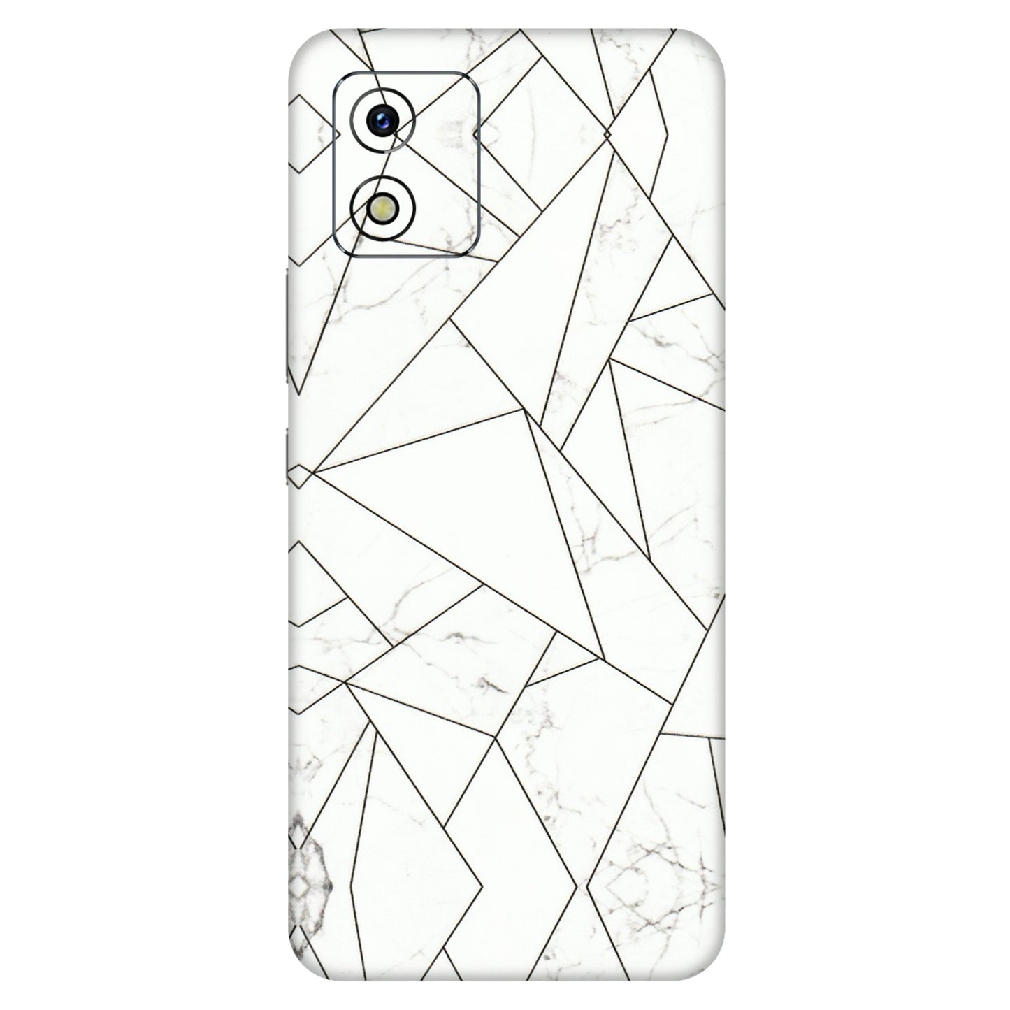 VIVO Y Series Phone Skins (All Models) - Luxury White Marble Effect - 3D Embossed Finish (L-168) Vivo Y15S