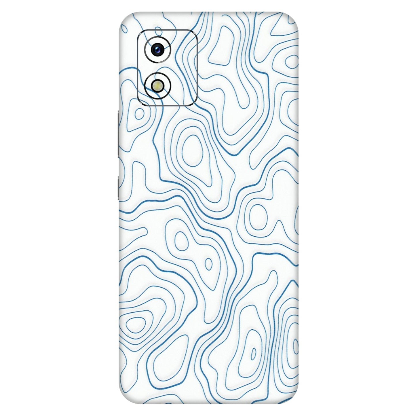 VIVO Y Series Phone Skins (All Models) - Blue And White Swirls - Matte Finish (M-139) Vivo Y15S