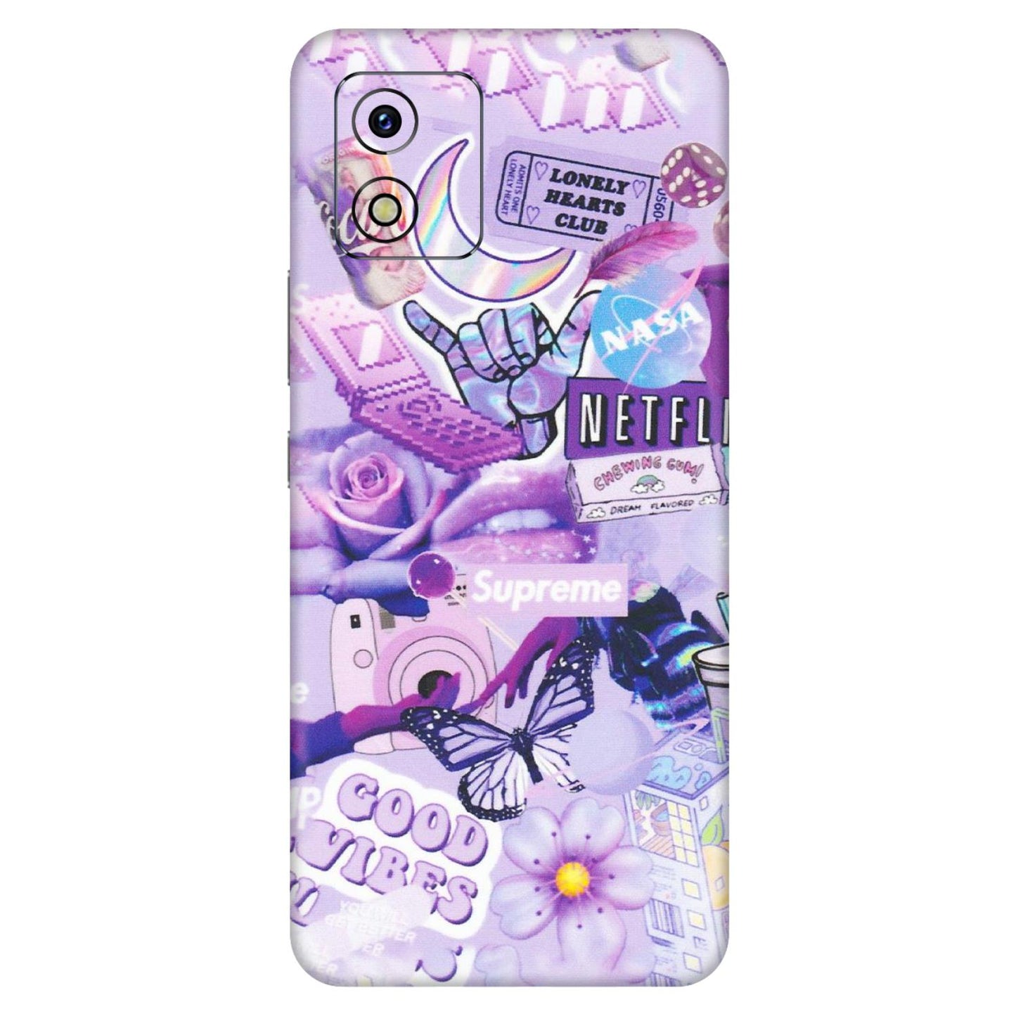 VIVO Y Series Phone Skins (All Models) - Supreme Purple Magic - Matte Finish (M-88) Vivo Y15S