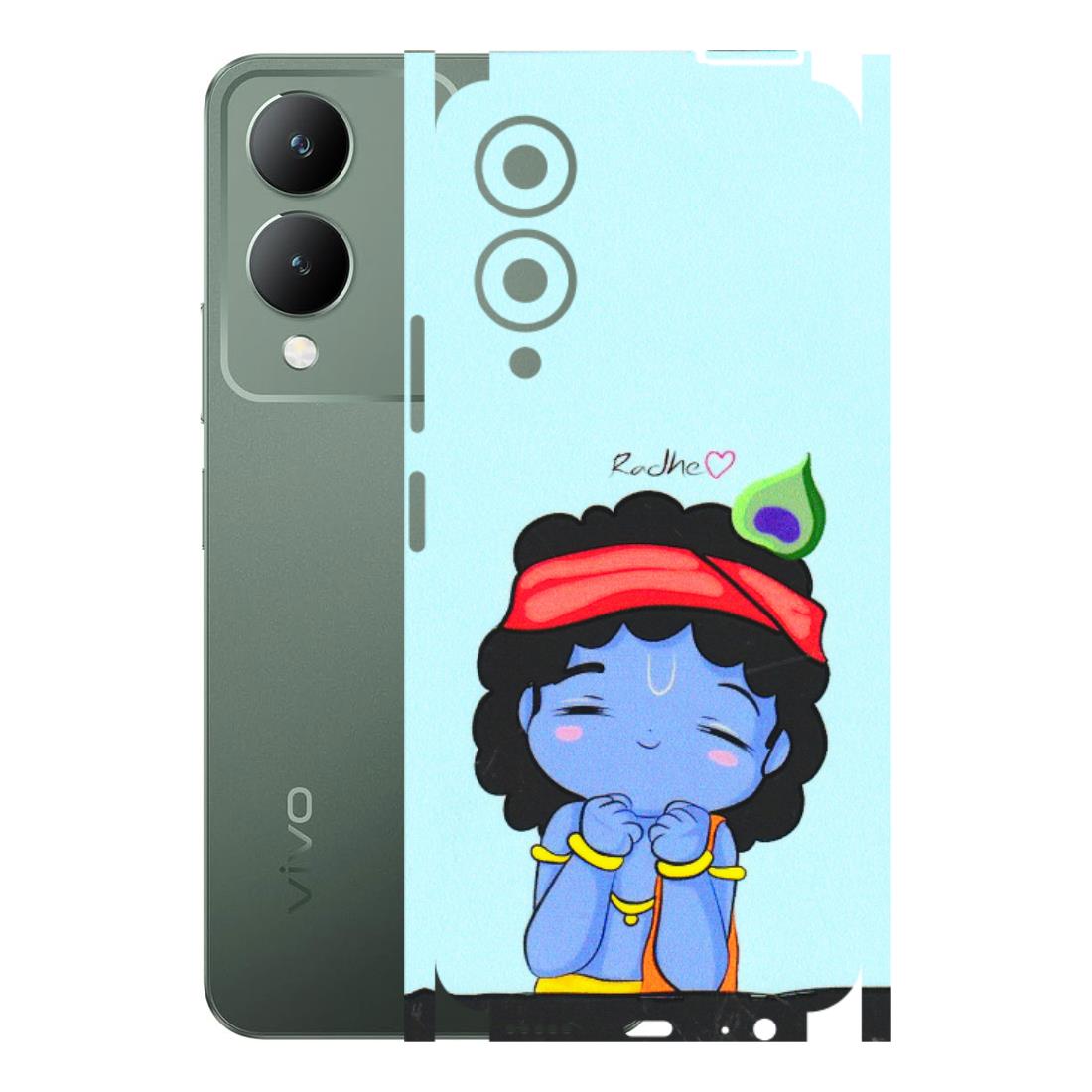 VIVO Y Series Phone Skins (All Models) - Radhe Radhe Cute Toon - 3D Embossed Finish (L-05) Vivo Y17S