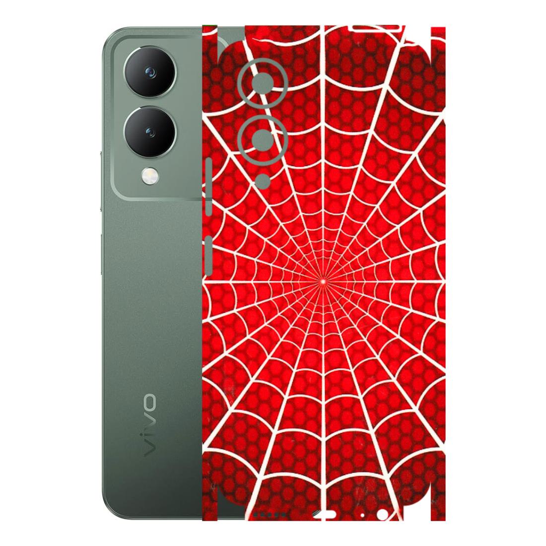 VIVO Y Series Phone Skins (All Models) - Classic Spidey Web - 3D Embossed Finish (L-115) Vivo Y17S