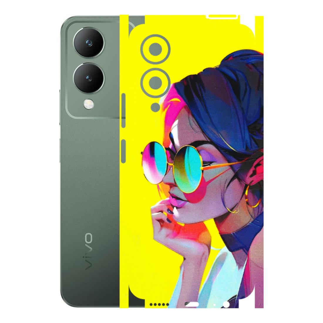 VIVO Y Series Phone Skins (All Models) - Bold Stylish Girl - 3D Embossed Finish (L-222) Vivo Y17S