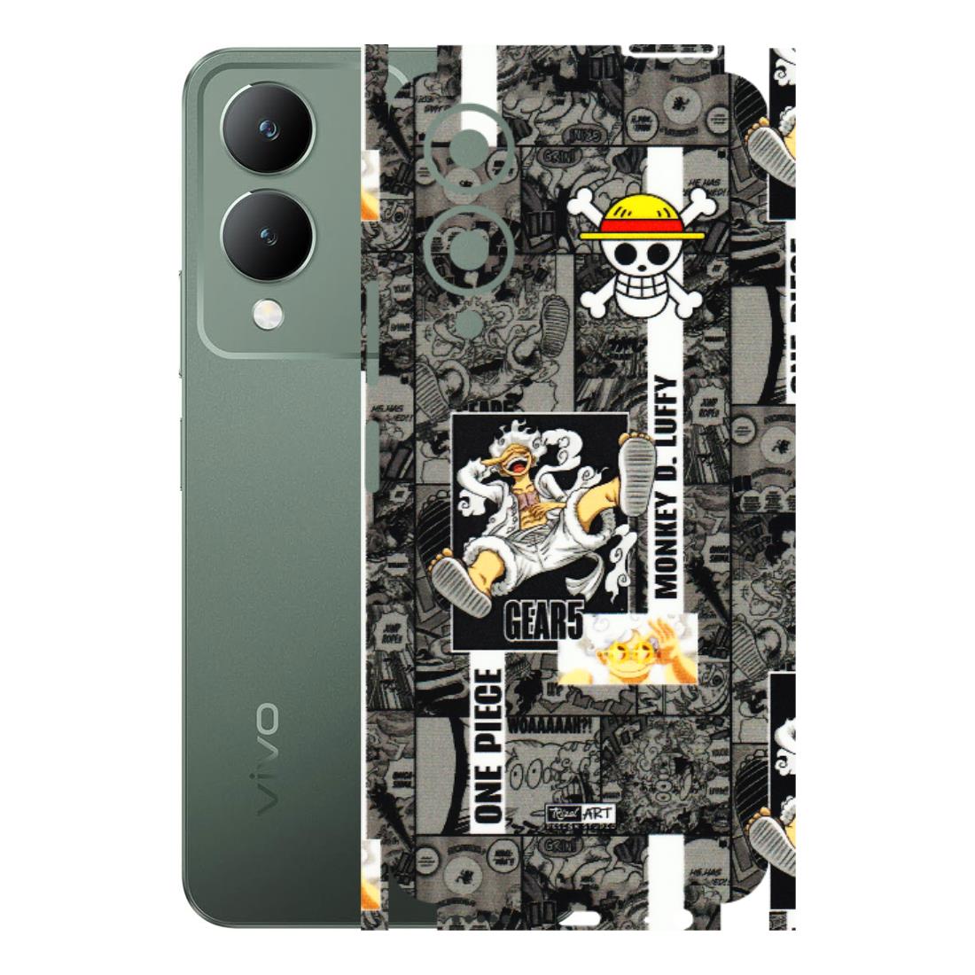 VIVO Y Series Phone Skins (All Models) - Cuffy Anime MonkeyCamic - 3D Embossed Finish (L-242) Vivo Y17S