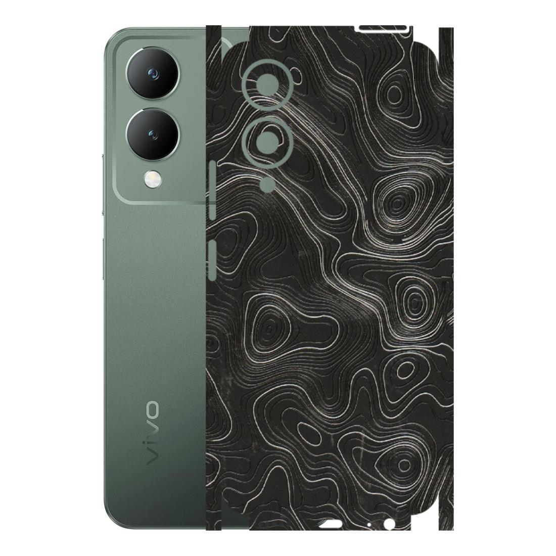 VIVO Y Series Phone Skins (All Models) - Abstract White Line Map - 3D Embossed Finish (L-269) Vivo Y17S