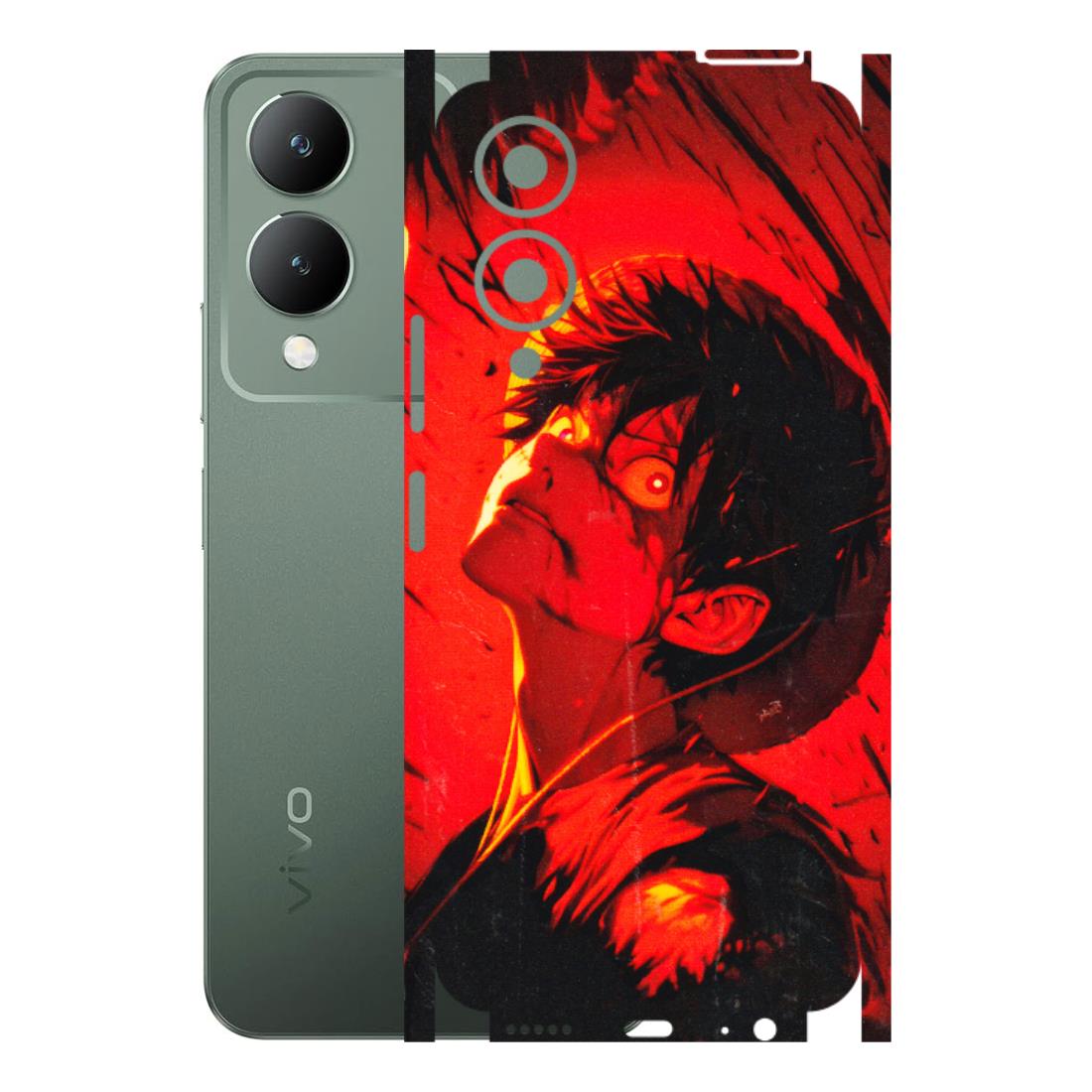 VIVO Y Series Phone Skins (All Models) - D.Luffy Power Up One Piece Anime - 3D Embossed Finish (L-326) Vivo Y17S