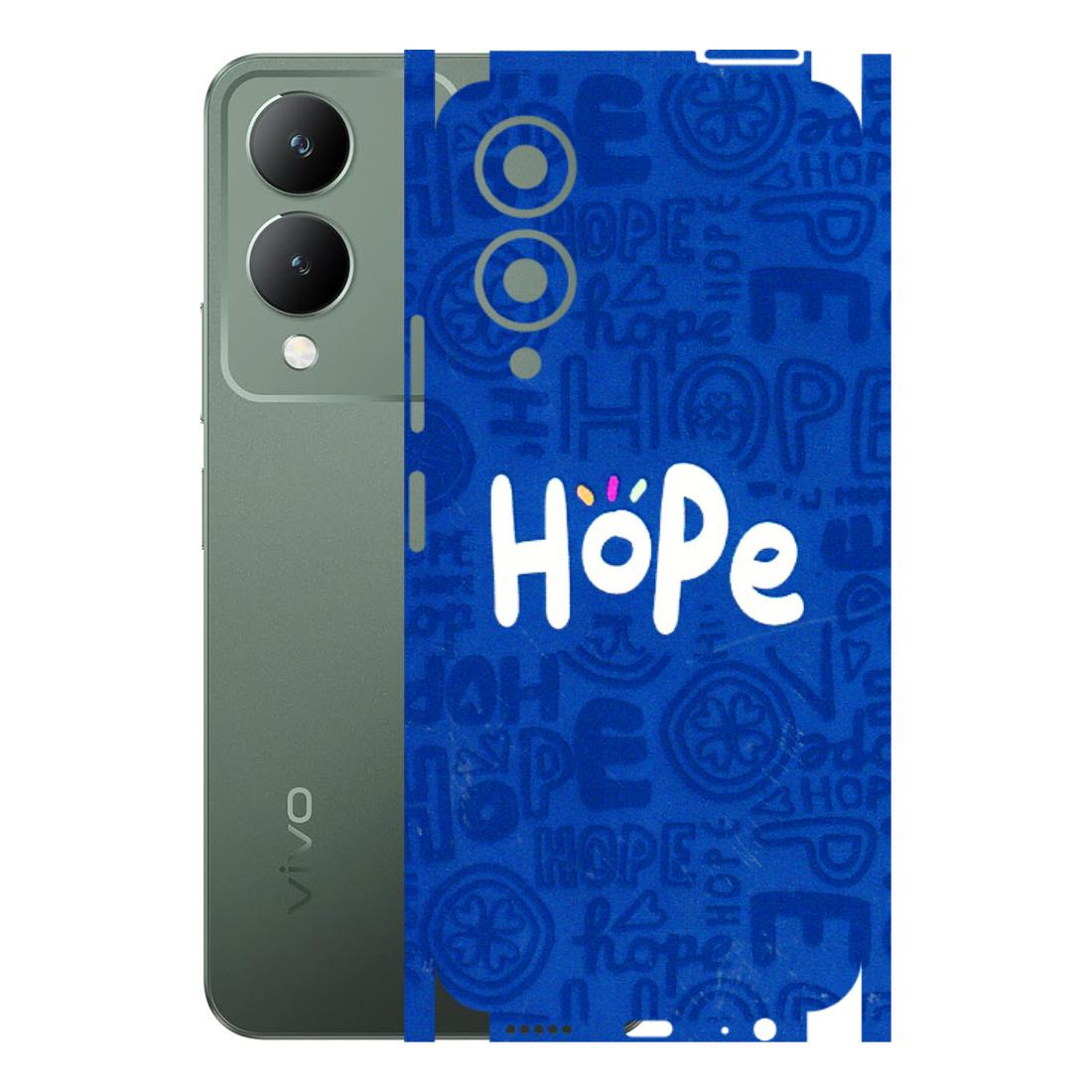 VIVO Y Series Phone Skins (All Models) - Hope Doodles Blue - 3D Embossed Finish (L-43) Vivo Y17S