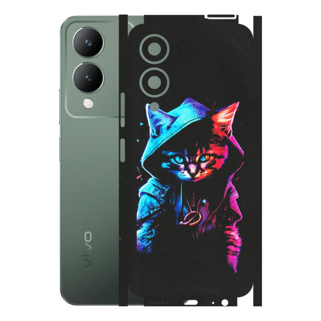 VIVO Y Series Phone Skins (All Models) - Cyberpunk Cat - Matte Finish (M-45) Vivo Y17S