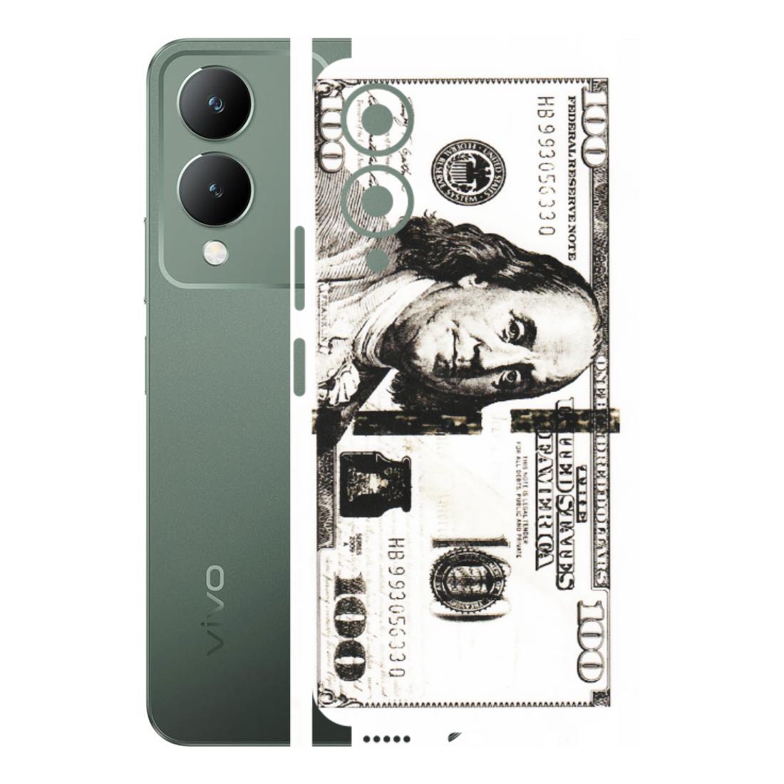 VIVO Y Series Phone Skins (All Models) - 100 Dollar Currency - Transparent Finish (T-01) Vivo Y17S