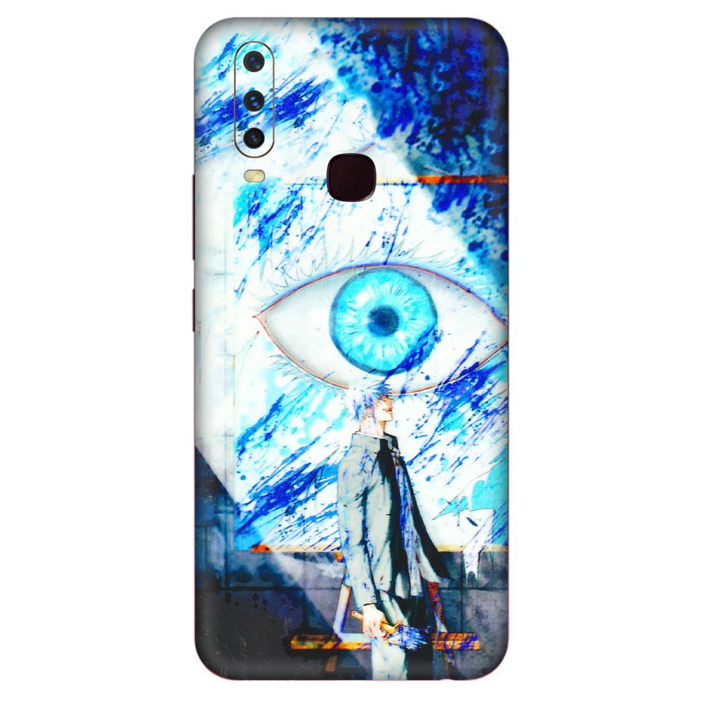 VIVO Y Series Phone Skins (All Models) - Anime Sea Blue Eye - 3D Embossed Finish (L-318) Vivo Y17