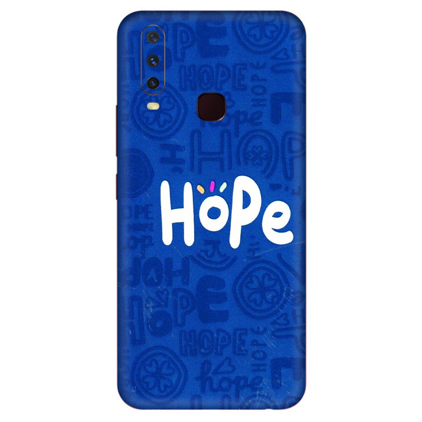 VIVO Y Series Phone Skins (All Models) - Hope Doodles Blue - 3D Embossed Finish (L-43) Vivo Y17