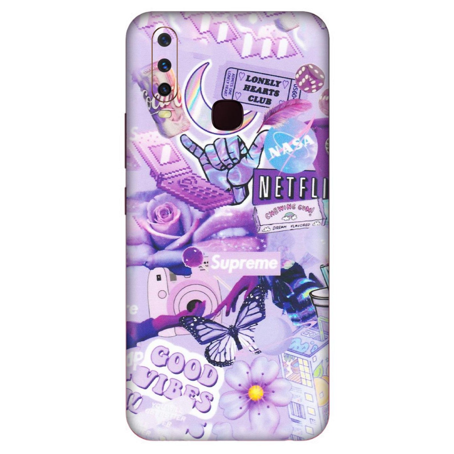 VIVO Y Series Phone Skins (All Models) - Supreme Purple Magic - Matte Finish (M-88) Vivo Y17