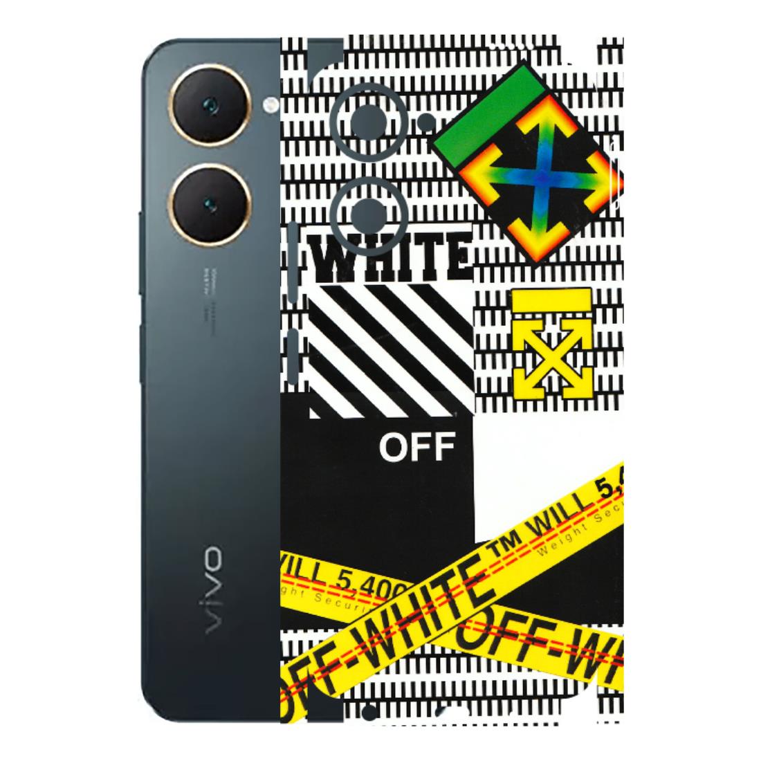 VIVO Y Series Phone Skins (All Models) - White Off Abstract - 3D Embossed Finish (L-172) Vivo Y18